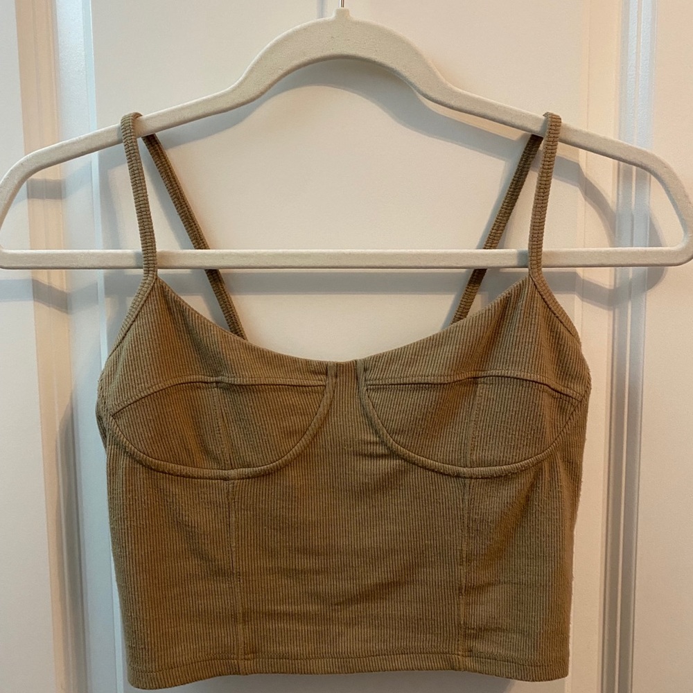 Joah Brown Corset Tank Top